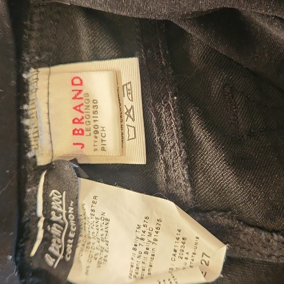 J Brand full panel black maternity pants - Picture 9 of 11